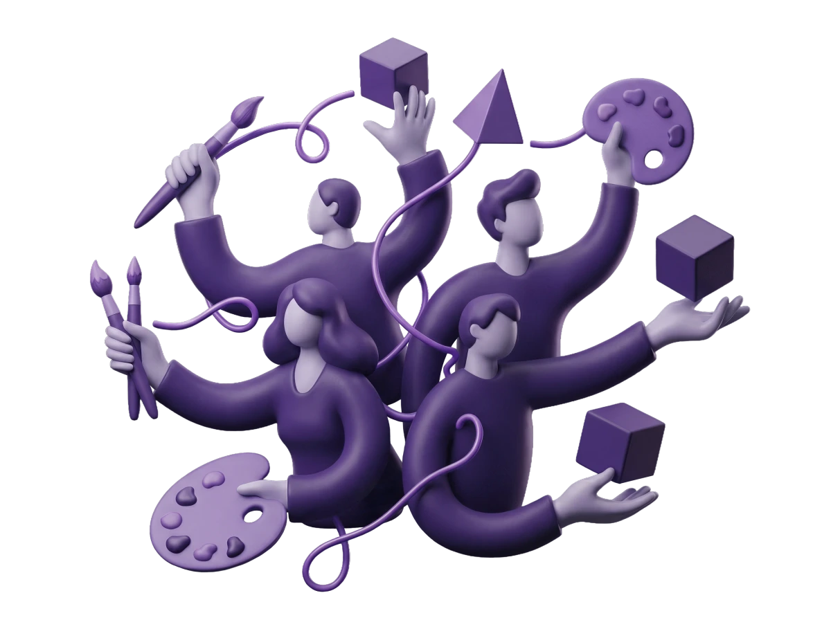 Courses — creative tools, painting palette and 3D modelling
